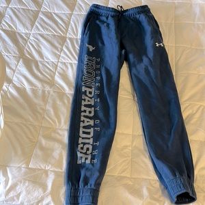 Navy blue under-armour unisex sweatpants size small